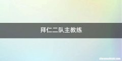 拜仁二队主教练