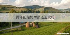 两年前赌博举报还追究吗