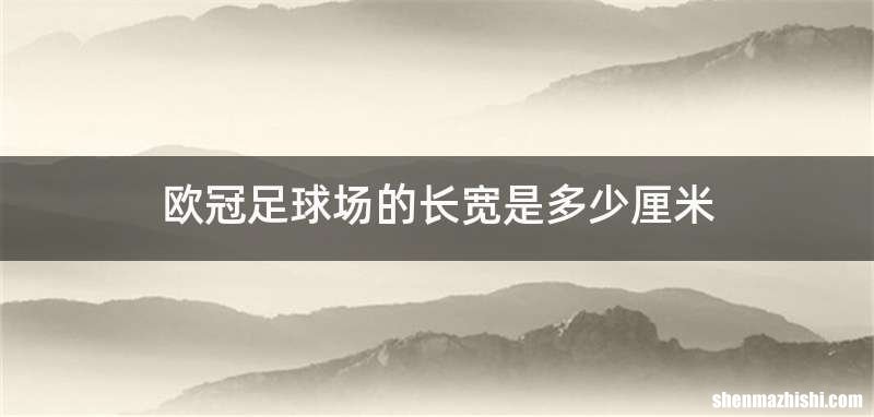 欧冠足球场的长宽是多少厘米