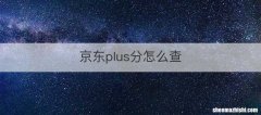 京东plus分怎么查