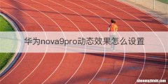华为nova9pro动态效果怎么设置
