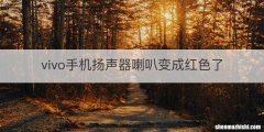 vivo手机扬声器喇叭变成红色了