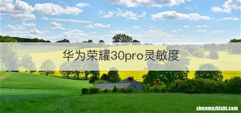华为荣耀30pro灵敏度
