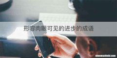 形容肉眼可见的进步的成语