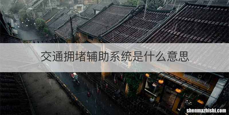 交通拥堵辅助系统是什么意思