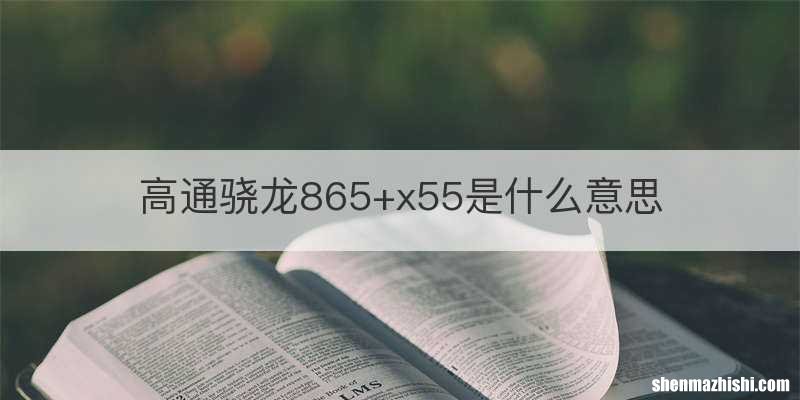 高通骁龙865+x55是什么意思