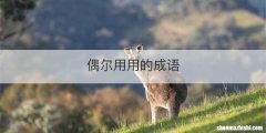 偶尔用用的成语