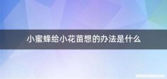 小蜜蜂给小花苗想的办法是什么