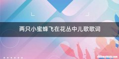 两只小蜜蜂飞在花丛中儿歌歌词