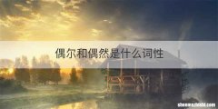 偶尔和偶然是什么词性