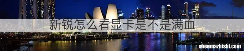 新锐怎么看显卡是不是满血