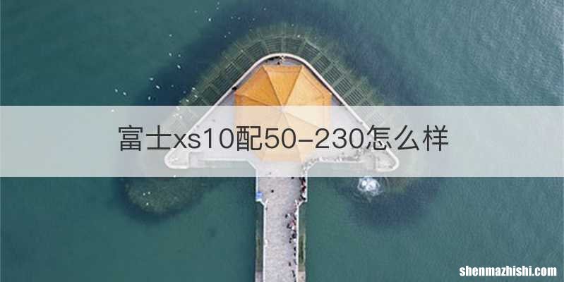 富士xs10配50-230怎么样