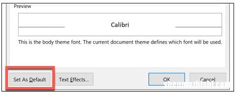如何更改Microsoft Word中的默认字体
