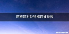 阿根廷对沙特梅西被拉拽