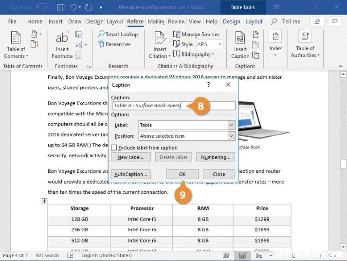 如何在Microsoft Word中为图形添加标题