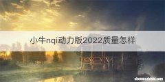 小牛nqi动力版2022质量怎样
