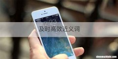 及时高效近义词