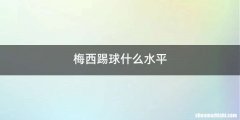 梅西踢球什么水平