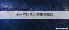 小米可以放冰箱里储藏吗