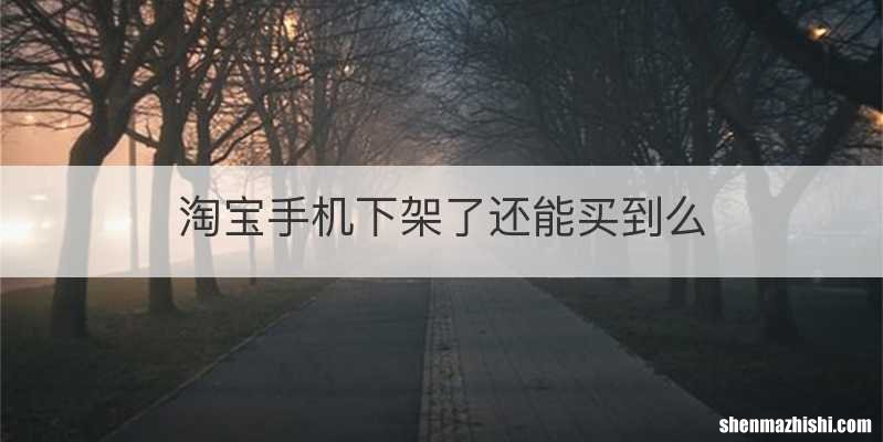 淘宝手机下架了还能买到么