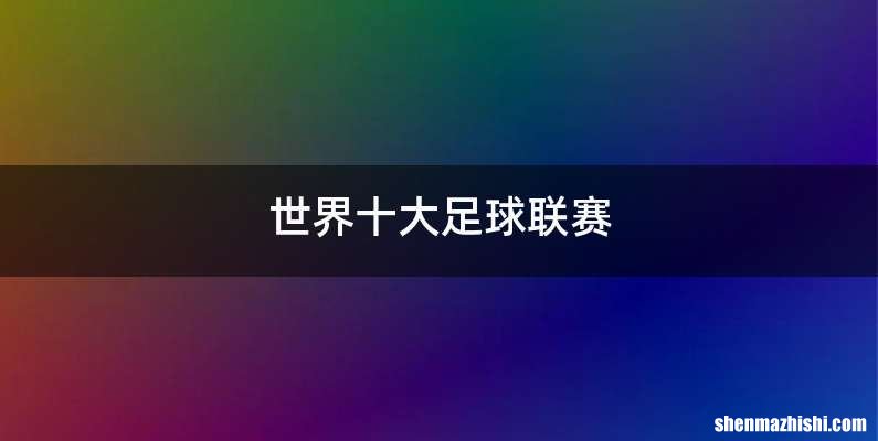 世界十大足球联赛