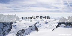 nsasa模式要开吗