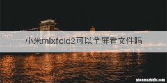 小米mixfold2可以全屏看文件吗