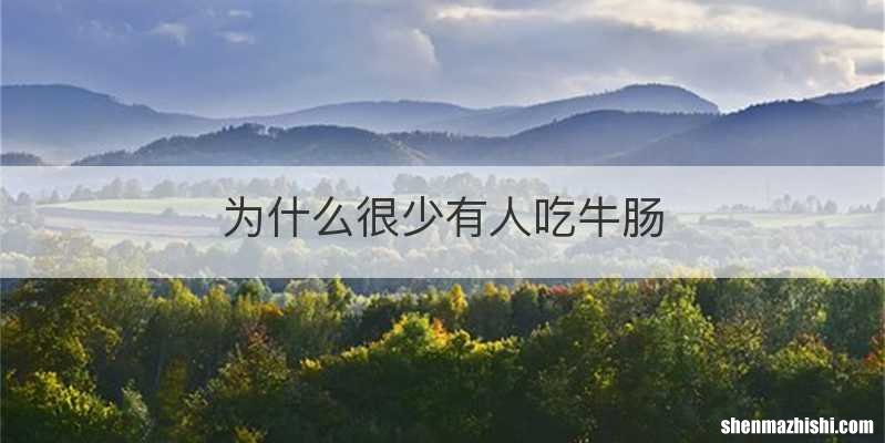 为什么很少有人吃牛肠