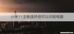 小米11主板烧坏但可以识别电脑