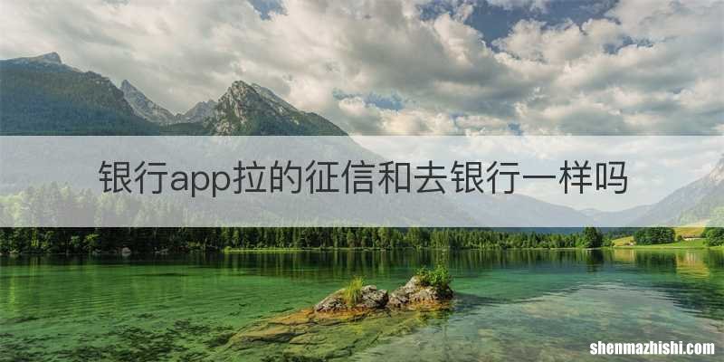 银行app拉的征信和去银行一样吗