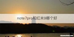 note7pro和红米9哪个好