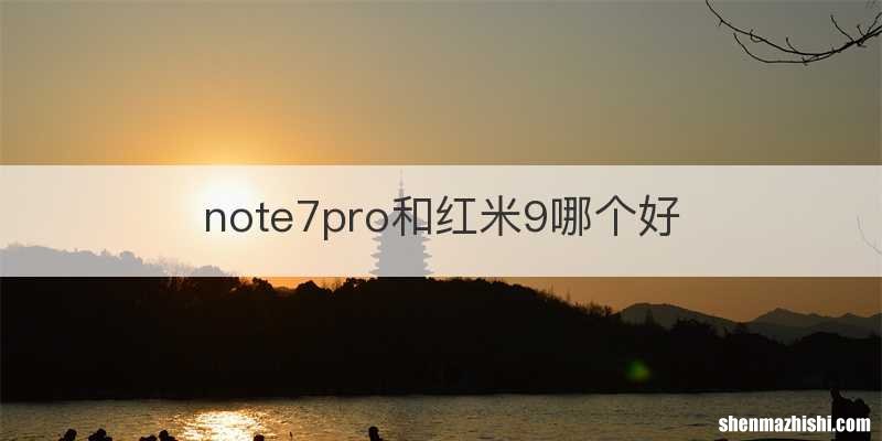 note7pro和红米9哪个好
