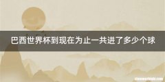 巴西世界杯到现在为止一共进了多少个球