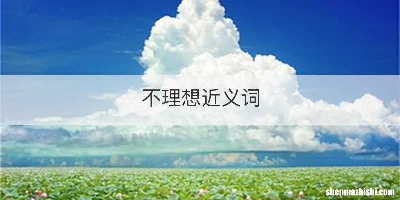 不理想近义词