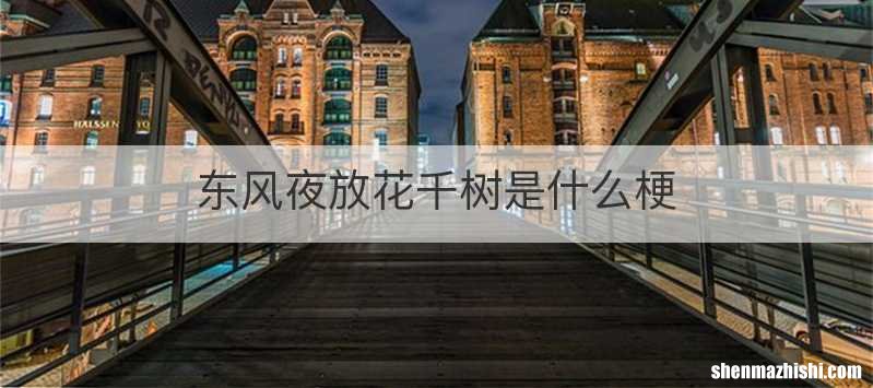 东风夜放花千树是什么梗