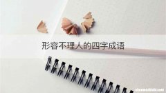形容不理人的四字成语