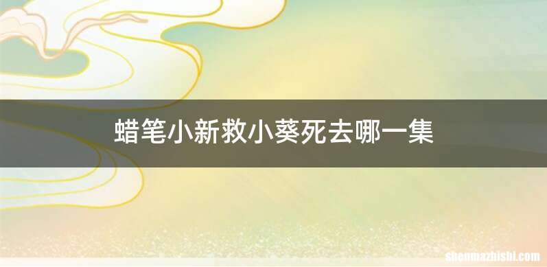 蜡笔小新救小葵死去哪一集