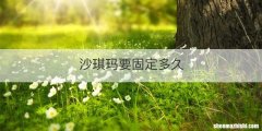 沙琪玛要固定多久