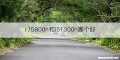 r75800h和i51300h哪个好