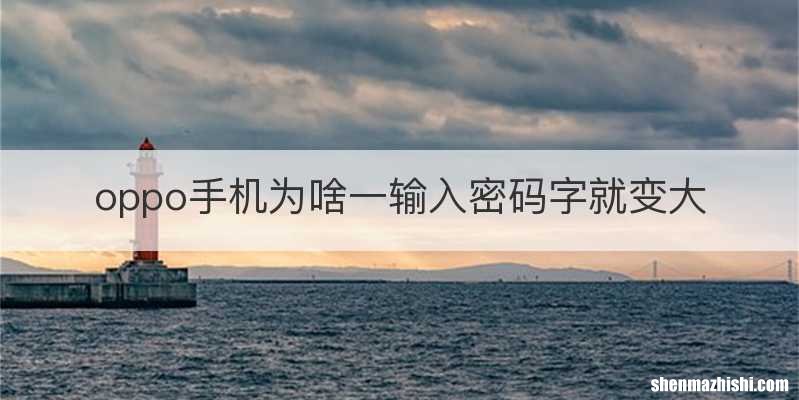 oppo手机为啥一输入密码字就变大