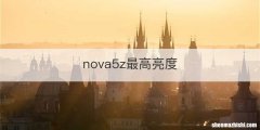 nova5z最高亮度