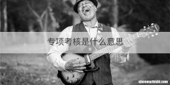 专项考核是什么意思