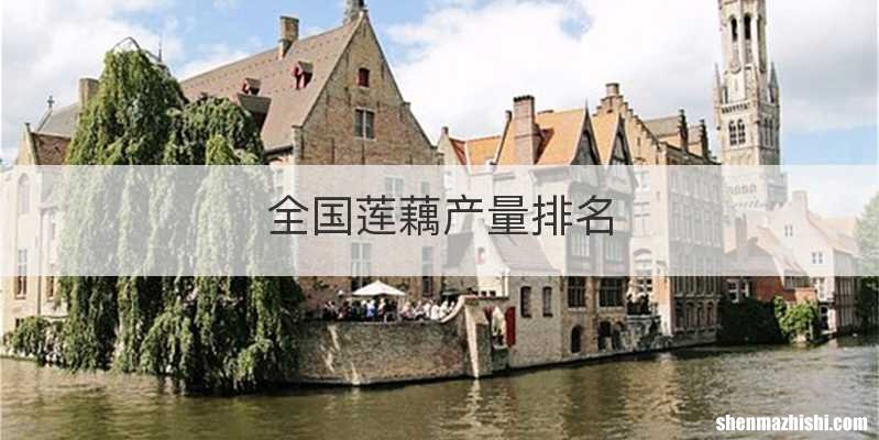 全国莲藕产量排名