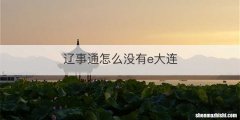 辽事通怎么没有e大连