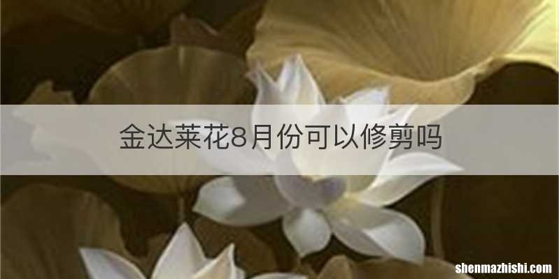 金达莱花8月份可以修剪吗