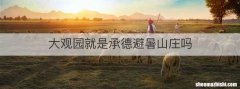 大观园就是承德避暑山庄吗