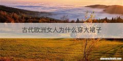 古代欧洲女人为什么穿大裙子