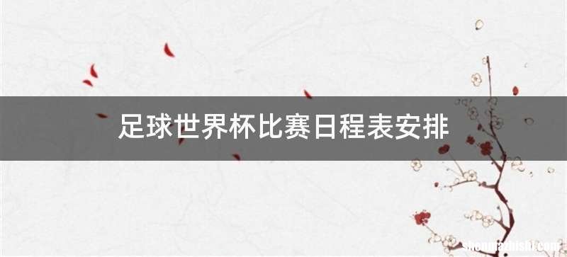 足球世界杯比赛日程表安排