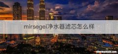 mirsegei净水器滤芯怎么样