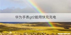 华为手表gt2能用快充充电